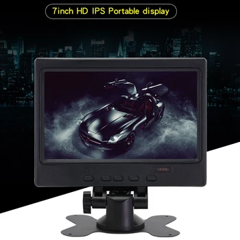 7inch HD Nešiojamasis Ekranas, HDMI suderinamus IPS 1024*600 Ekrano AV CCTV Stebėti Aviečių Pi VGA D-SUB Atbulinės eigos Kamera