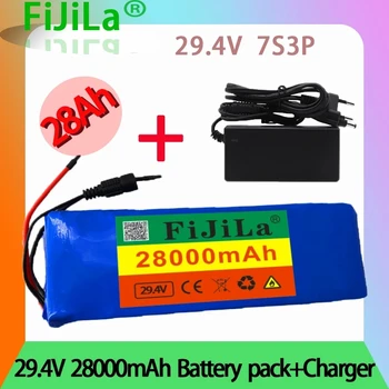 7s3p 29.4 v 28000mah li-ion bateria com 20a equilibrada bms para bicicleta elétrica scooterdeenergiacadeira derodas+2a carregador