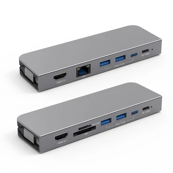 Y3NC Blueendless Atnaujinti C Tipo Stebulės kaip hdmi2.0-Suderinama 1000M LAN USB3.1 10Gbps Tipas-C PD100W Docking Station 6 1 Adapteris
