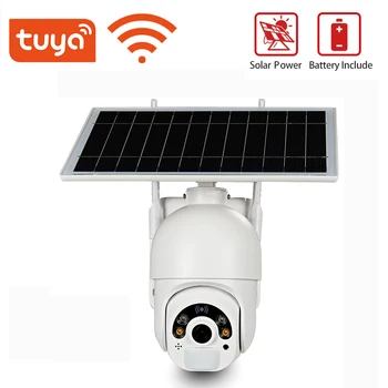 Tuya WIFI Saulės Kamera Skydo Lauko 1080P IP Kamera, Įkraunama Baterija Spalvinga Naktinio Matymo Stebėjimo Kamerą