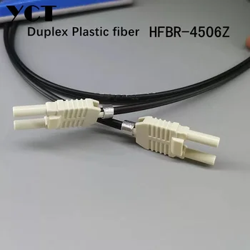 2vnt hfbr-4506z-hfbr-4506z dvipusis patchcord Plastiko optinio pluošto jumper jungtis dual core kabelis nemokamas pristatymas