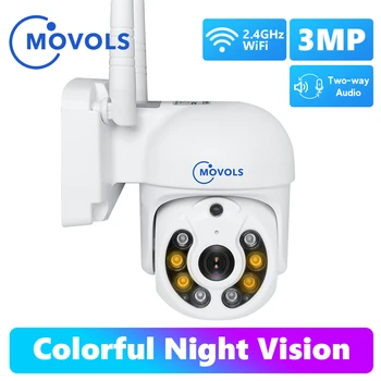 MOVOLS 3MP 5MP IP Kamera Smart Stebėjimo Belaidžio Dviejų krypčių Garso PTZ Lauko Vandeniui Vaizdo Stebėjimo CCTV Saugumo Kameros
